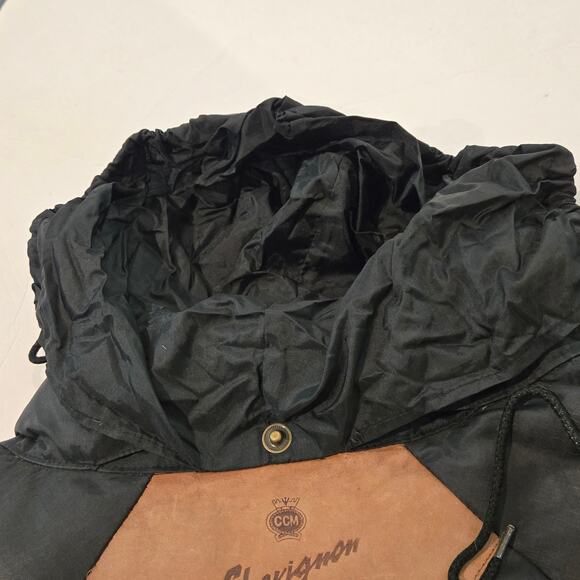 Vintage 1990's XL Charles Chevignon "Mark VI Engines" Black Down Puffer Jacket - Picture 7 of 11